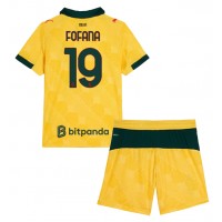 AC Milan Youssouf Fofana #19 Tretí Detský futbalový dres 2025-26 Krátky Rukáv (+ trenírky)